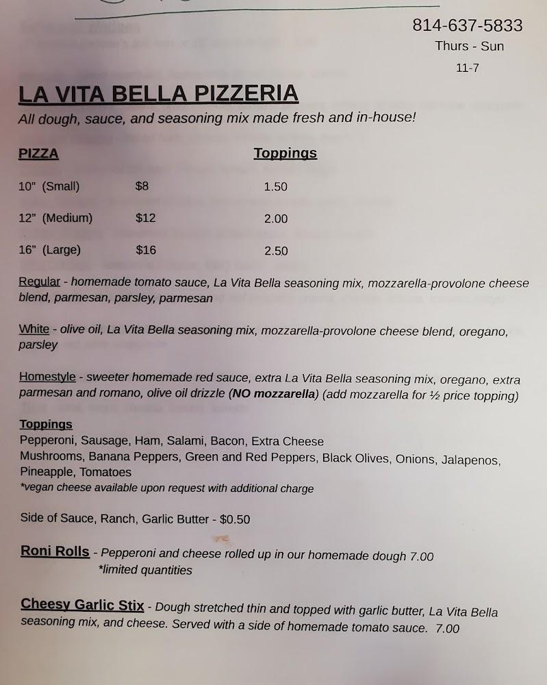 La Vita Bella Pizzeria White